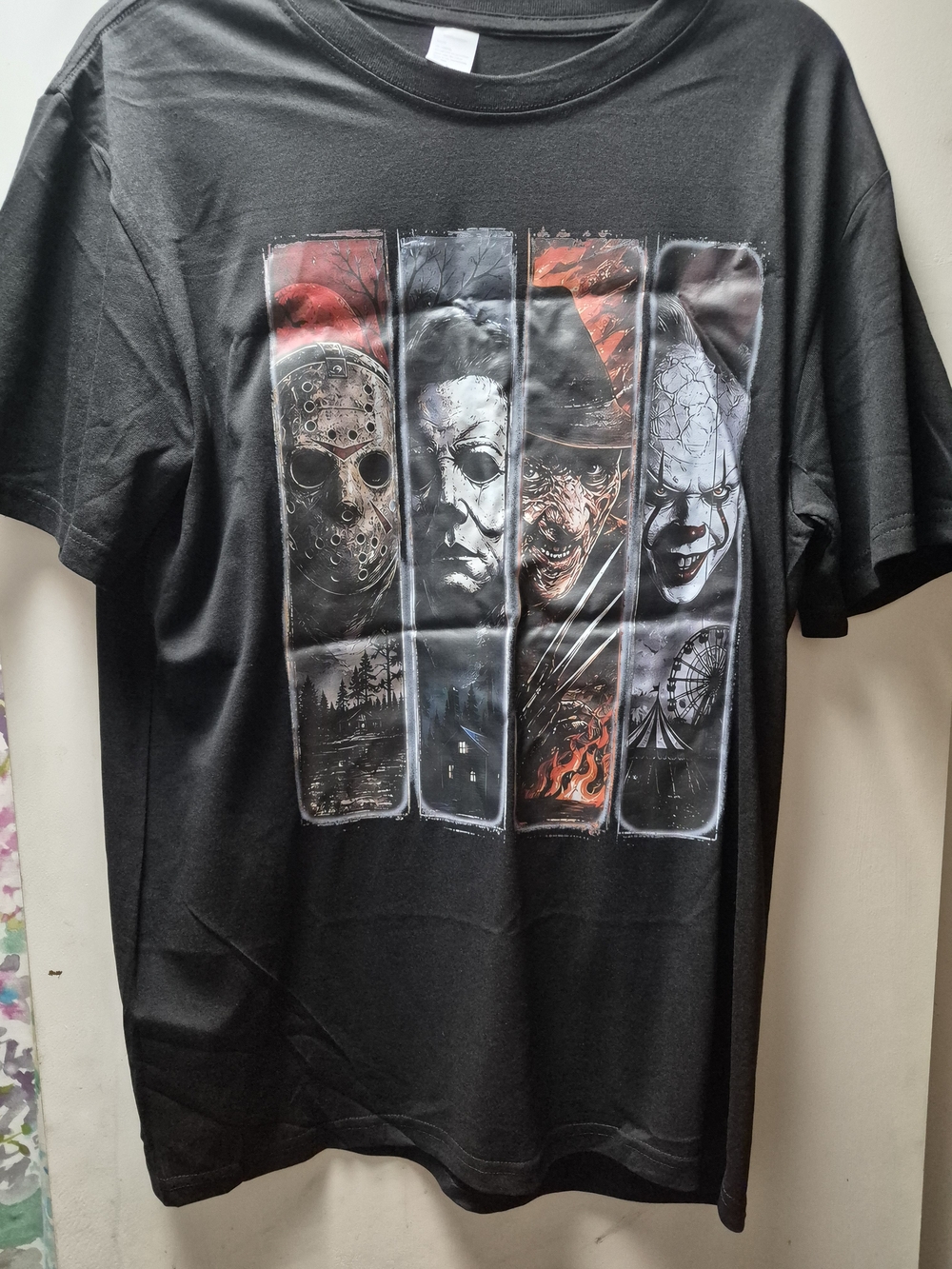 Halloween Men's Horror Icons Graphic T‑Shirt